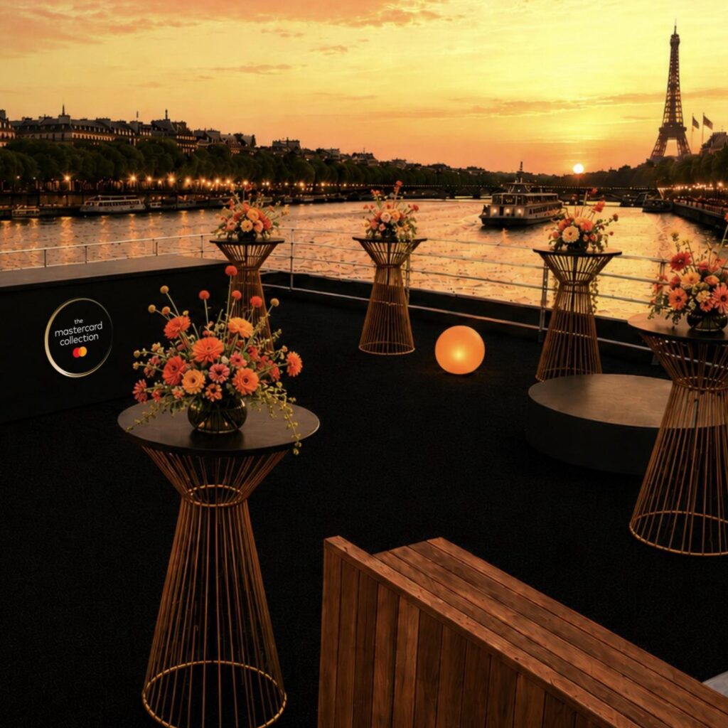 Welcome cocktail sur le pont supérieur du River Palace